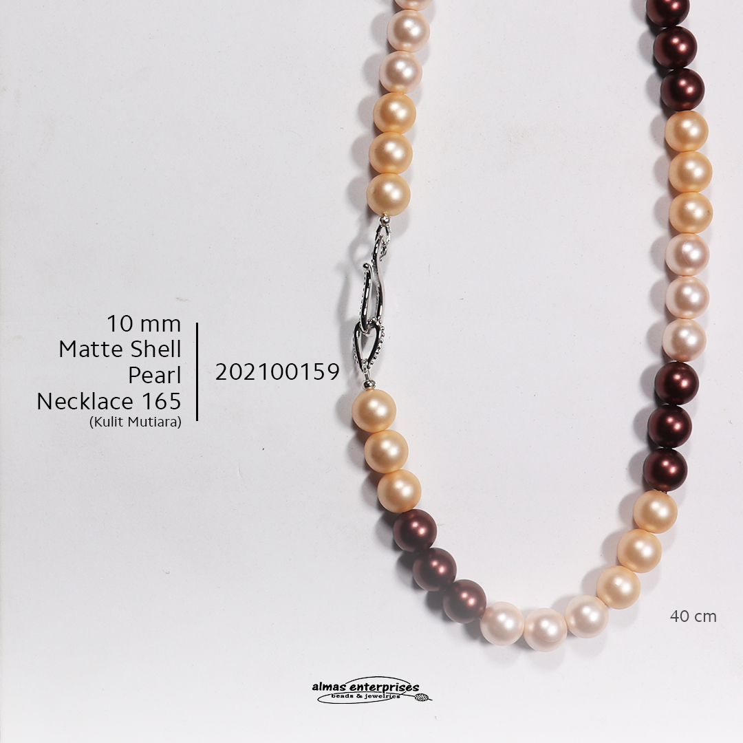 10mm Matte Shell Pearl Necklace 165