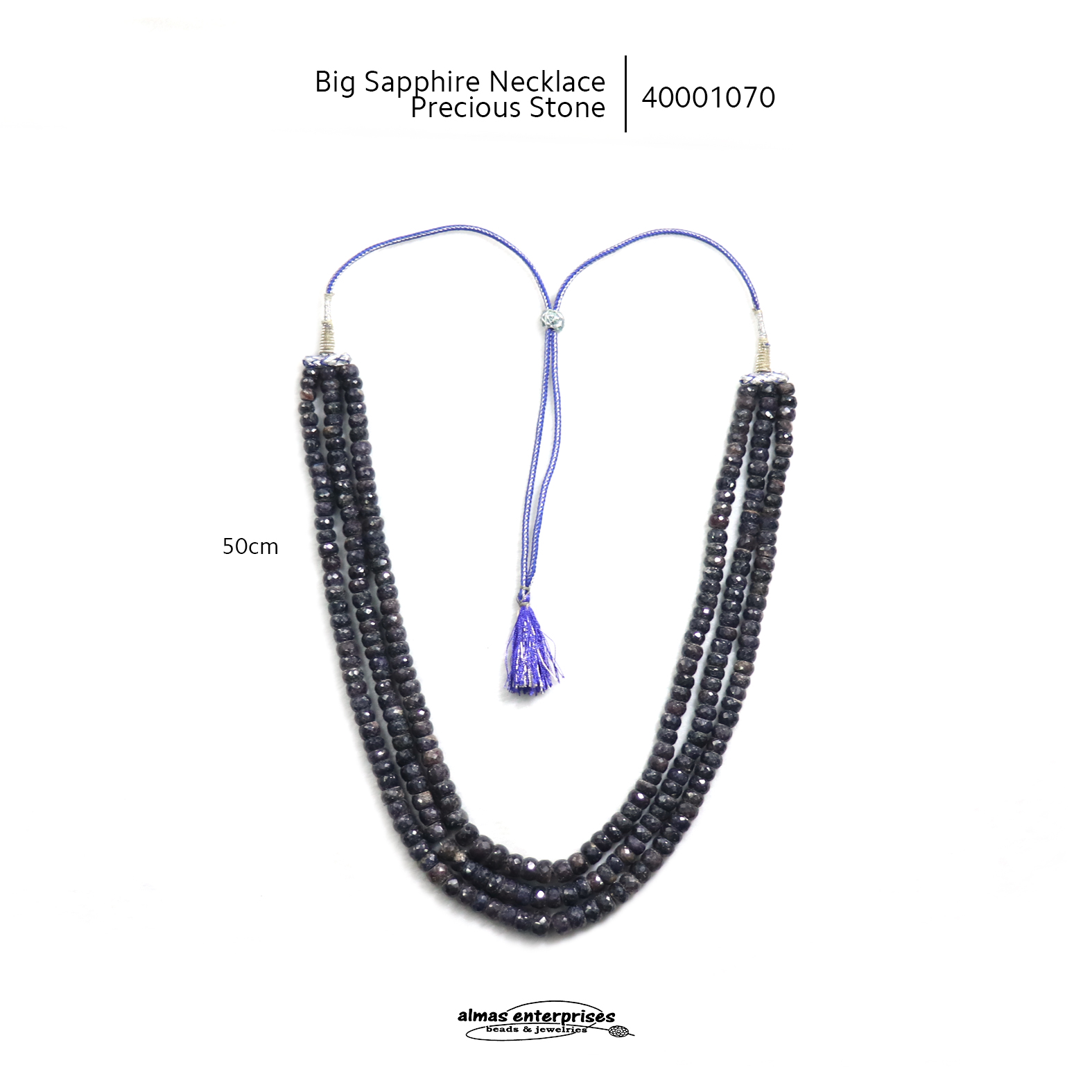 Big Sapphire Neck Precious Stone 1800