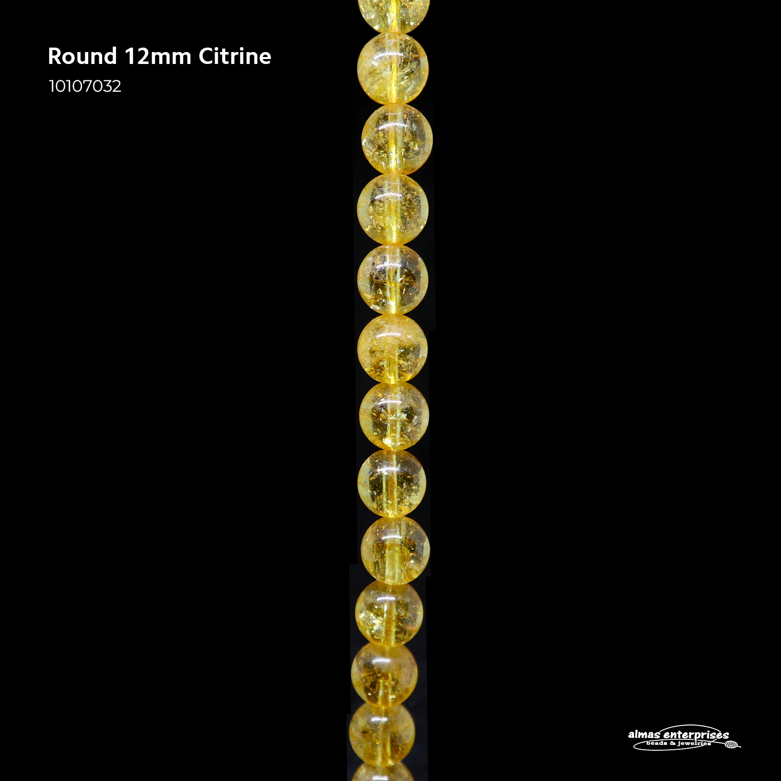 Round 12mm Citrine