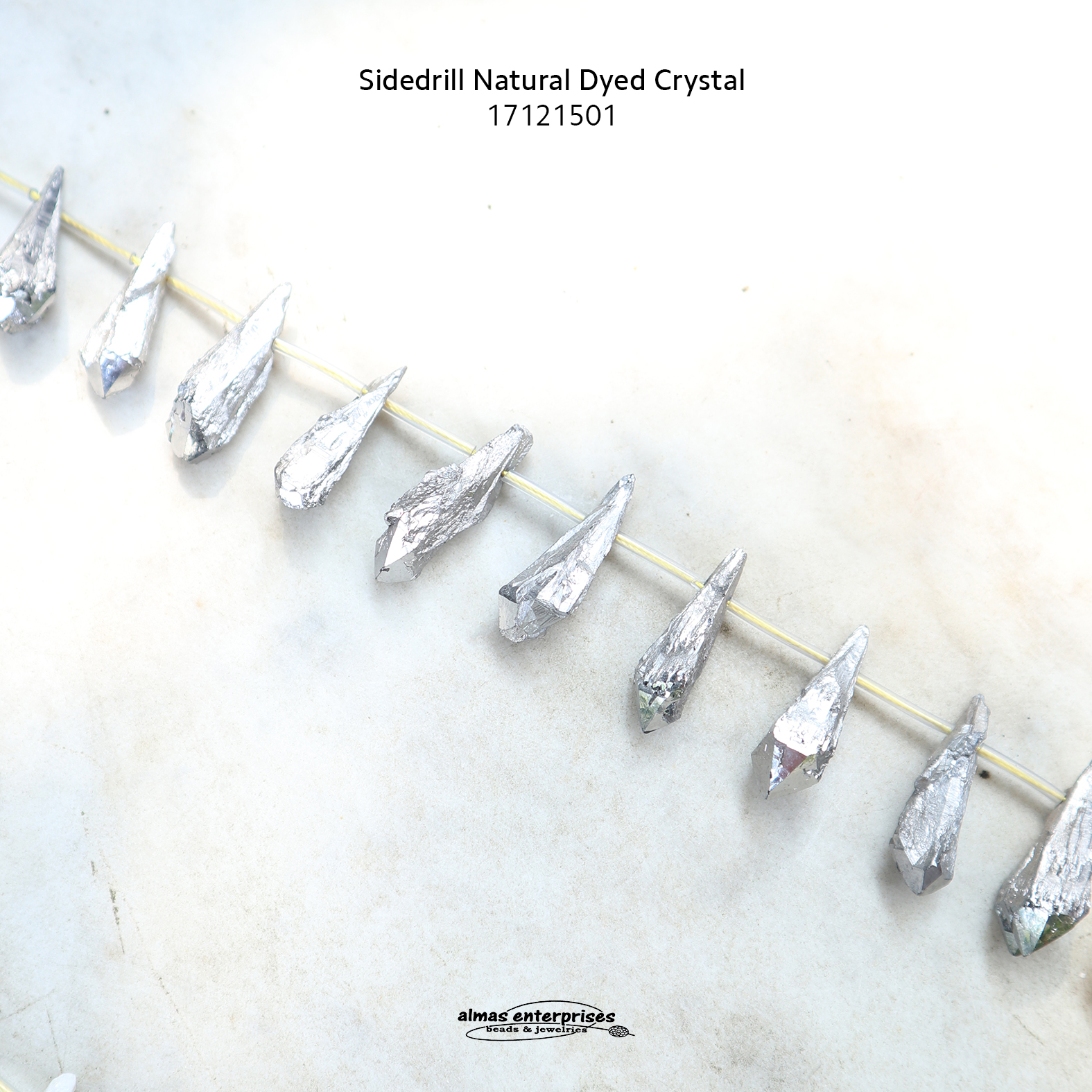 Sidedrill Nat.Dyed Crystal