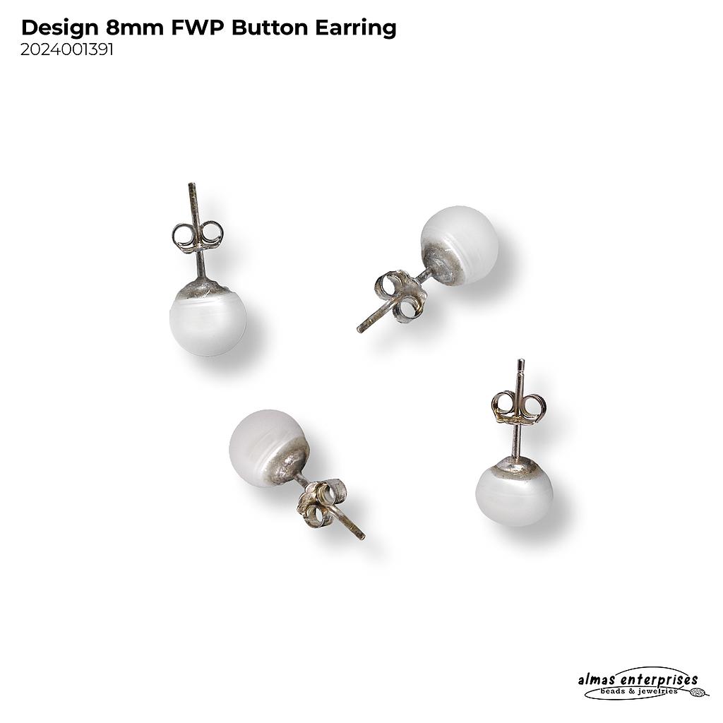 Design FWP Button Earring