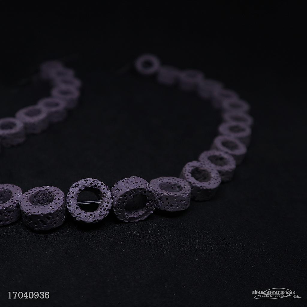 009 15mm Purple Lava Beads