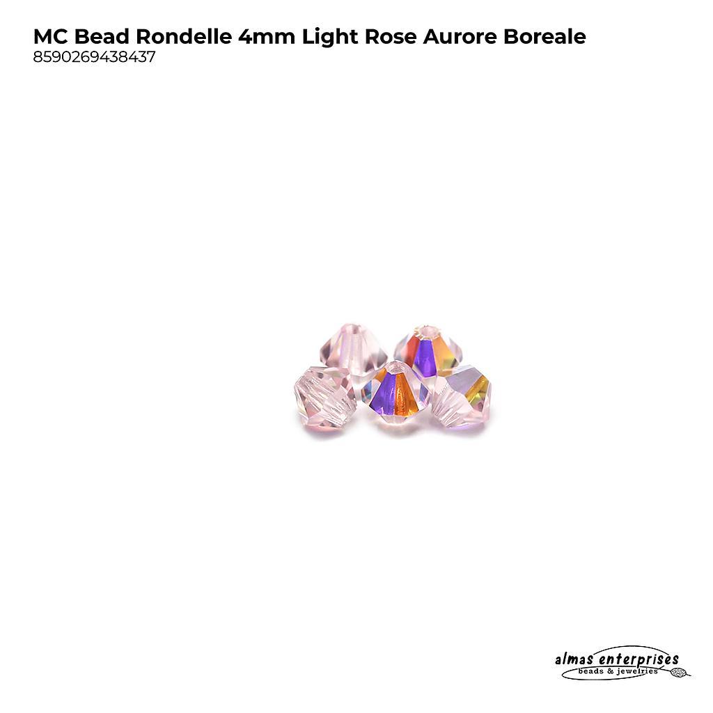 MC Bead Rondelle 4mm Lt.Rose AB