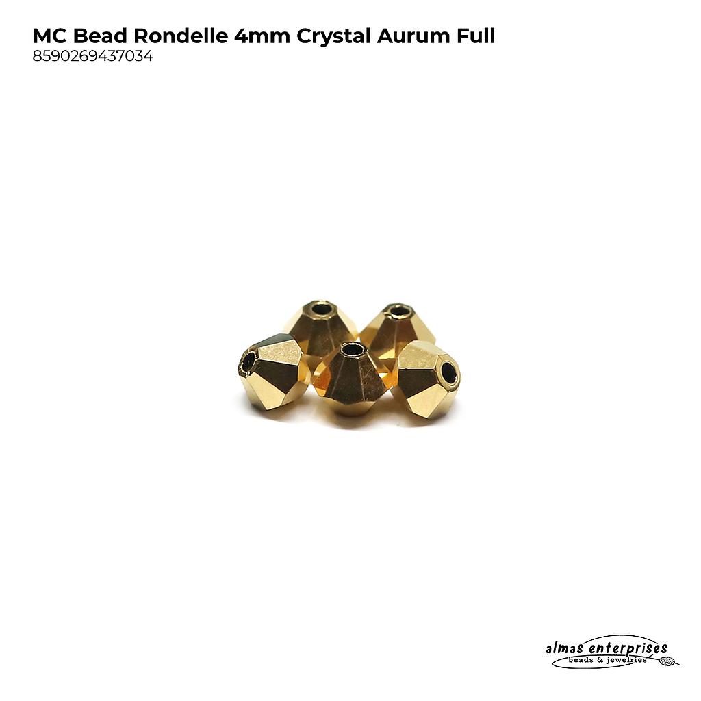 MC Bead Rondelle 4mm Cry.Aurum-f