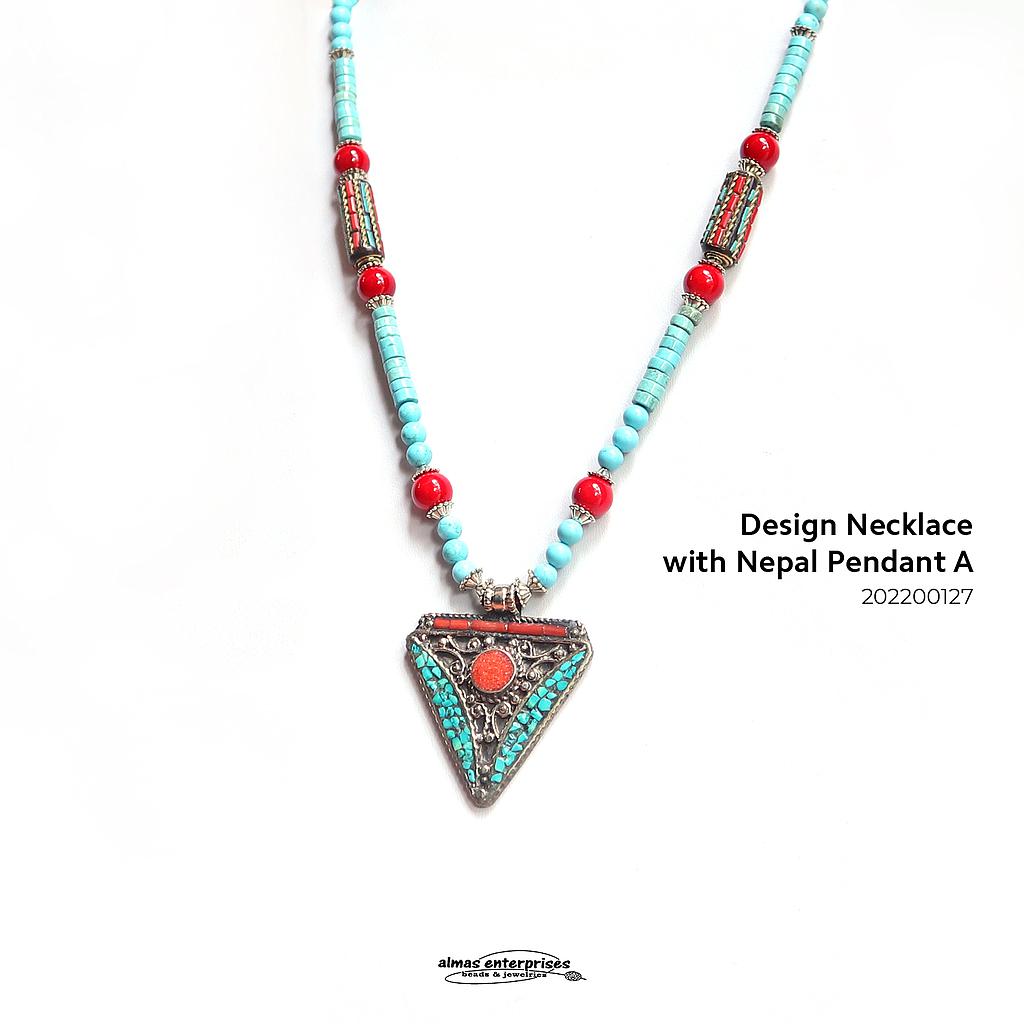 Design Necklace With Nepal Pendant A