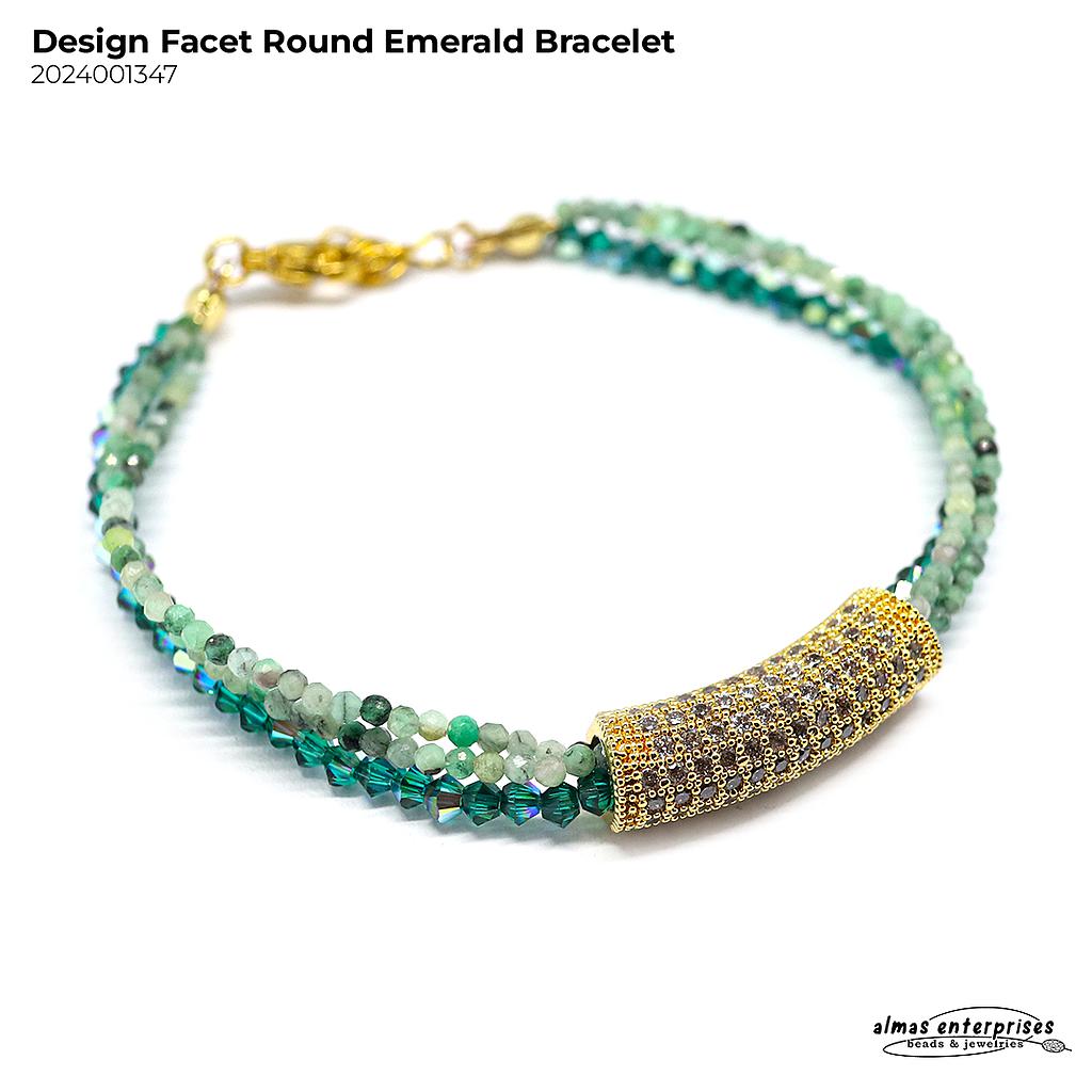 Design Facet Round Emerald Bracelet