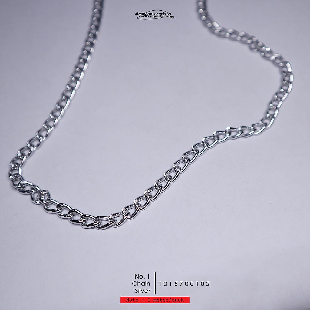 No.1 Silver Chain/m